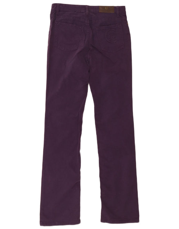 Pantaloni casual dritti da donna Cerruti 1881 W27 L32 cotone viola