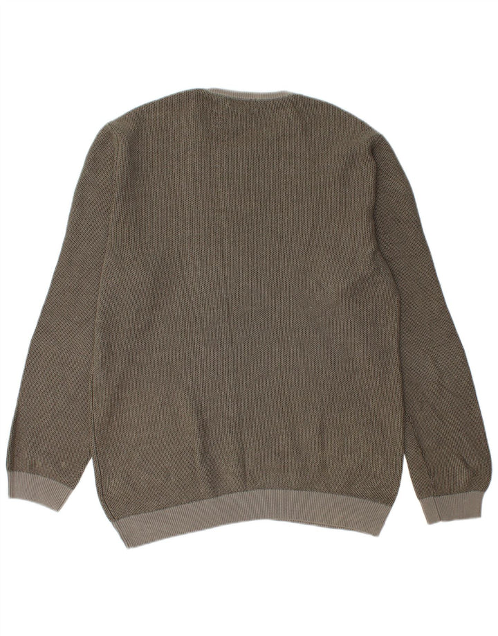 Maglione maglione girocollo da uomo Calvin Klein in cotone grigio medio