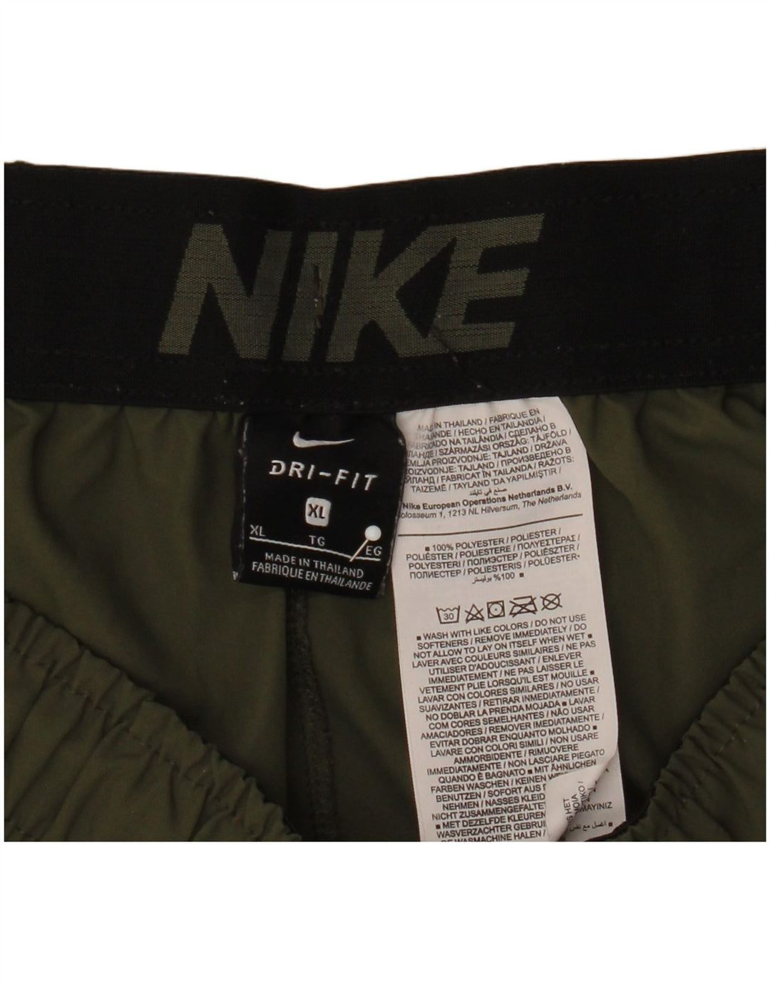 Pantaloncini sportivi Nike Dri Fit Graphic Sport XL in poliestere kaki