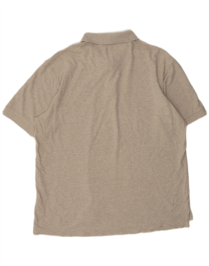IZOD Mens Polo Shirt XL Beige Flecked Cotton