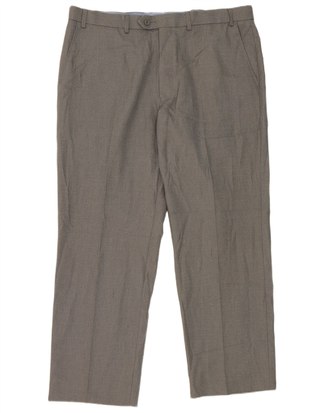 Pantaloni da abito dritti da uomo Marks & Spencer W38 L29 poliestere grigio