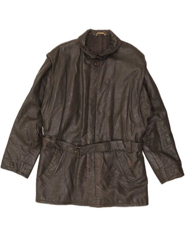 PICCINI Giacca in Pelle Uomo IT 54 2XL Pelle Marrone