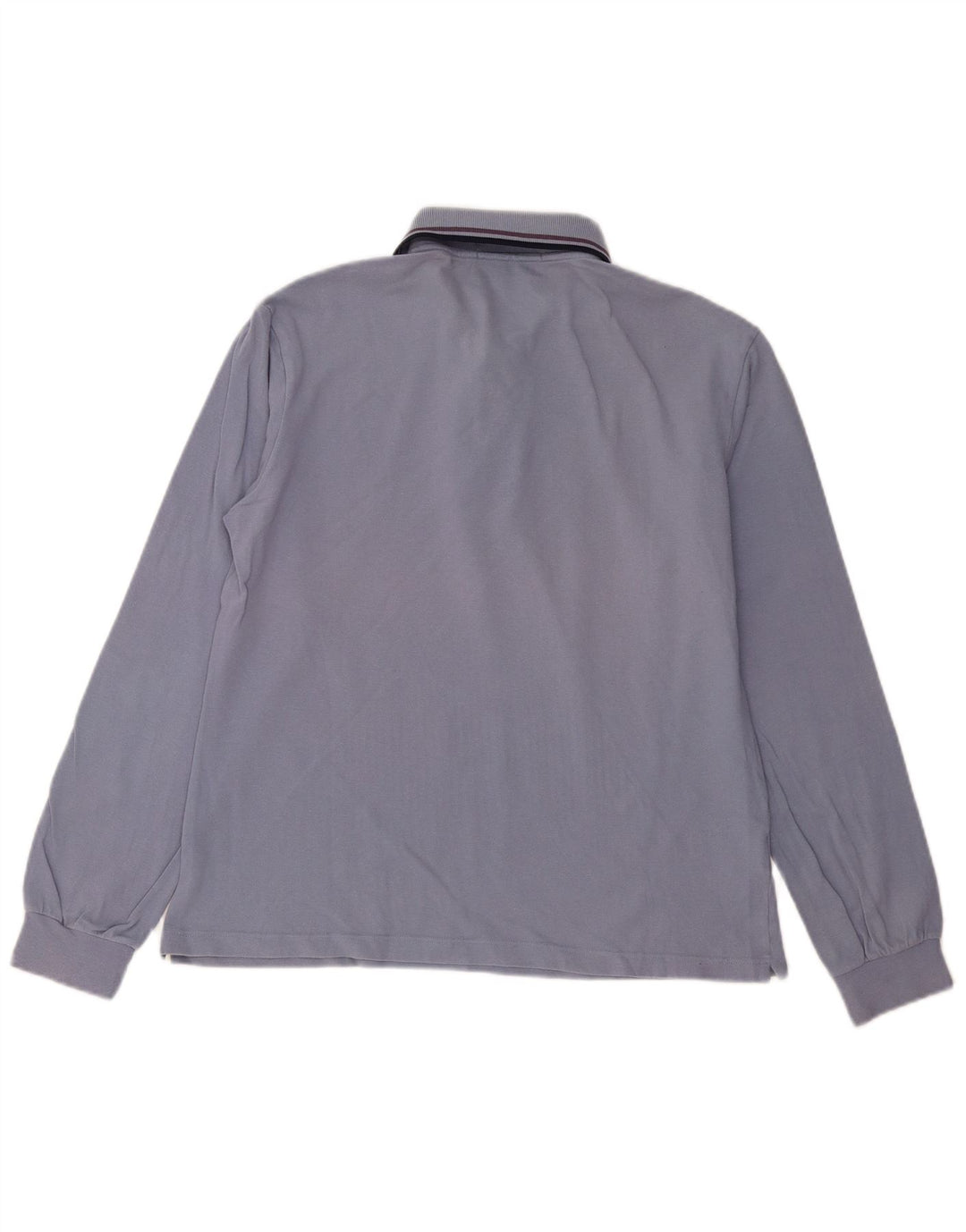 FRED PERRY Polo da uomo a maniche lunghe in cotone blu medio