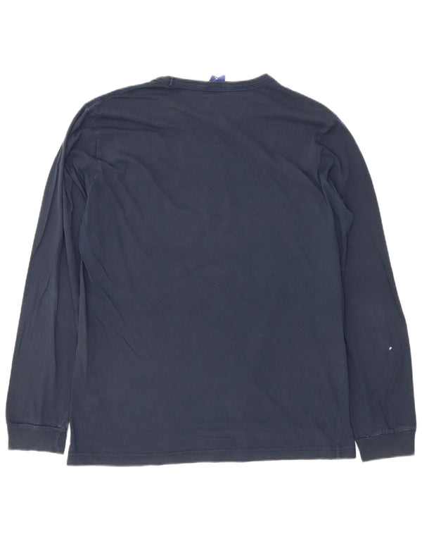 Champion Top grafico da uomo a maniche lunghe grande blu navy