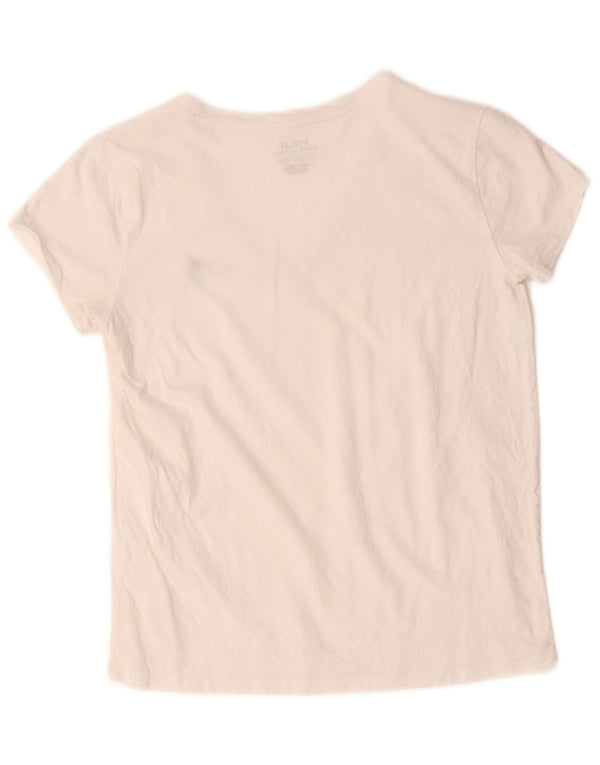 T-shirt da donna Polo Ralph Lauren Top UK 6 XS cotone bianco