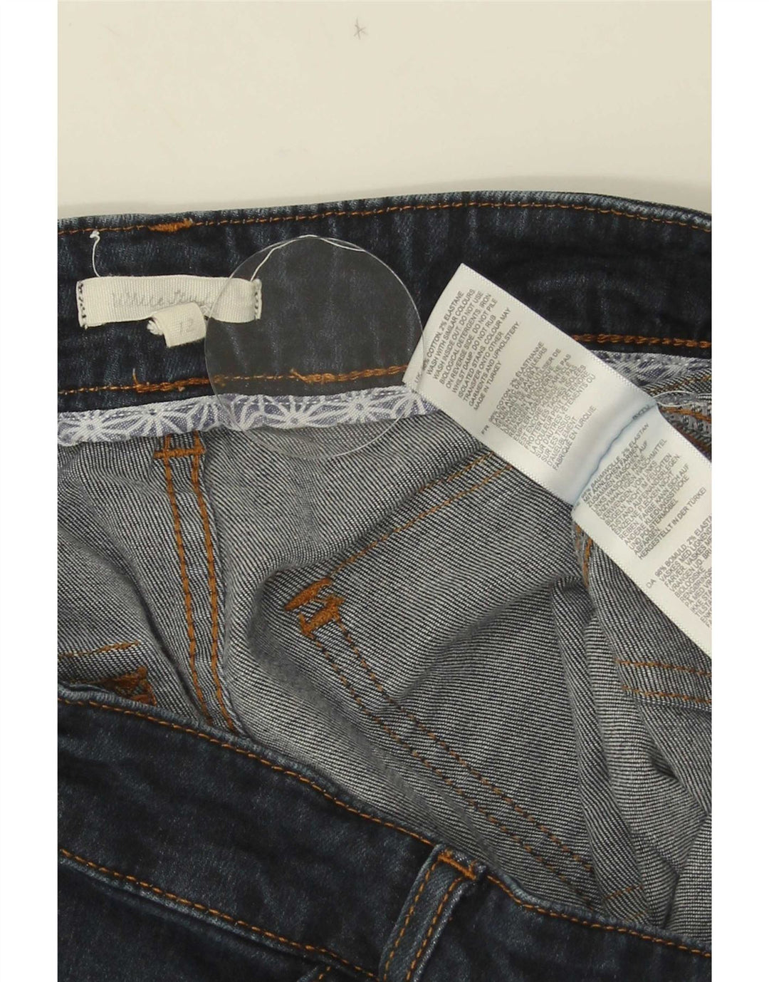 Pantaloncini di jeans da donna White Stuff UK 12 medi W30 cotone blu navy