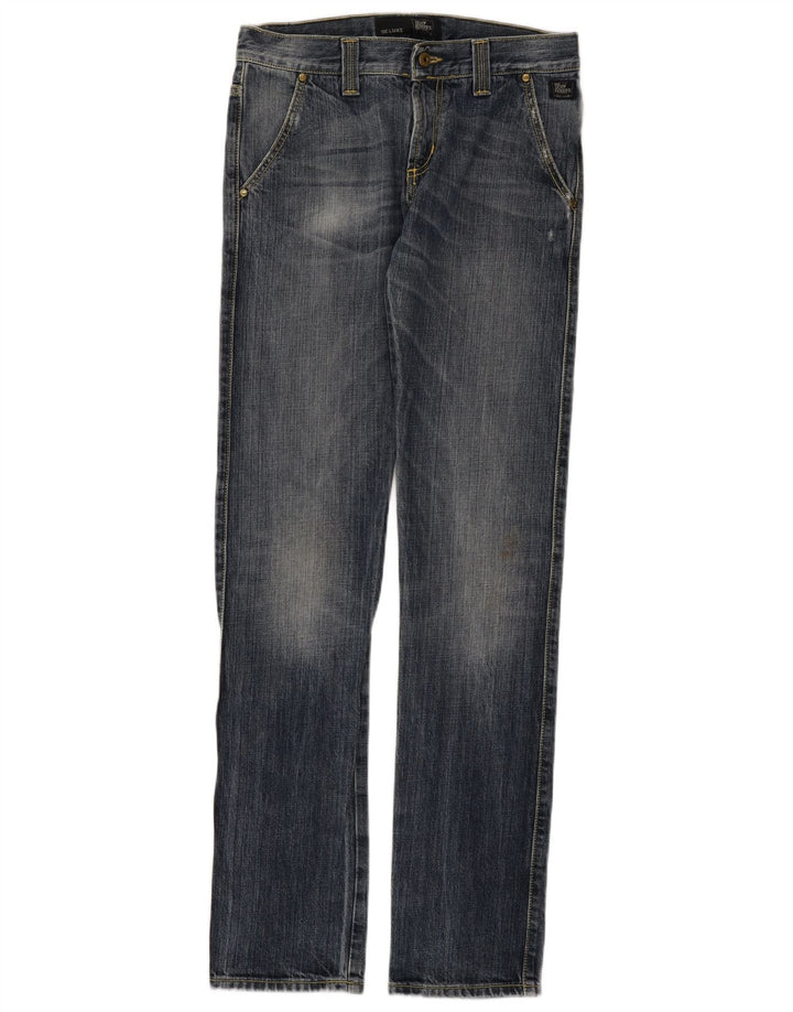 Jeans dritti invecchiati da uomo Roy Rogers W30 L35 cotone blu