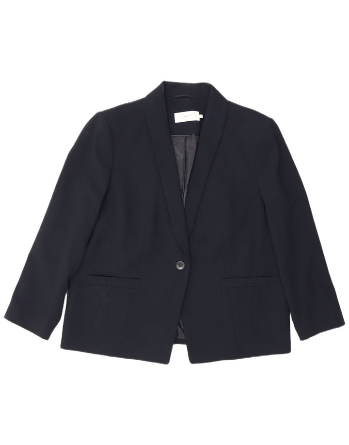 Giacca blazer da donna a 1 bottone John Lewis UK 18 XL poliestere blu navy