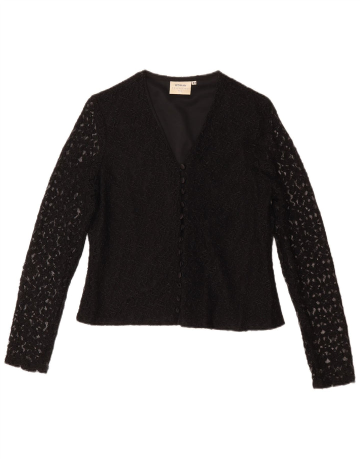 Camicetta camicia da donna H&M IT 42 Nylon floreale nero medio