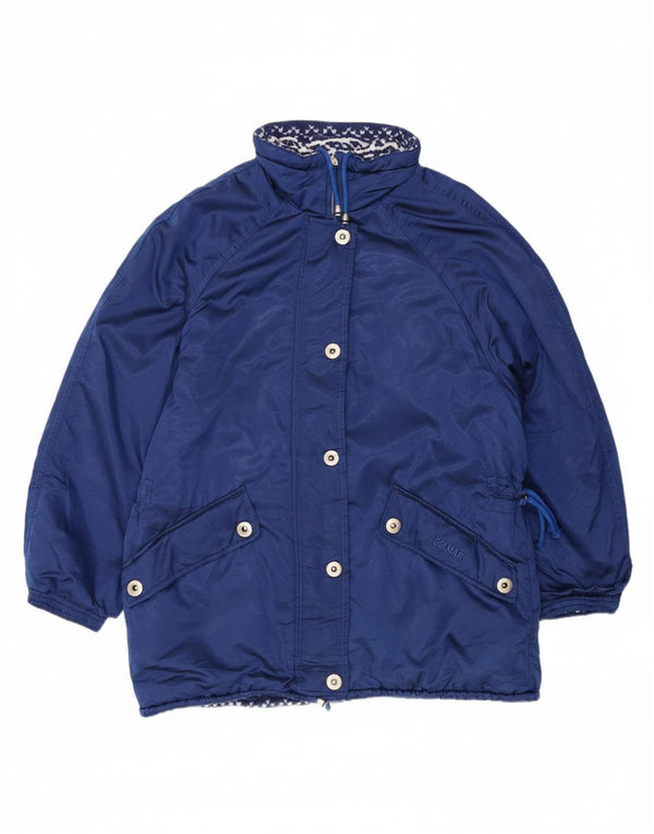 COLMAR Womens Reversible Padded Coat IT 44 Medium Blue Nylon