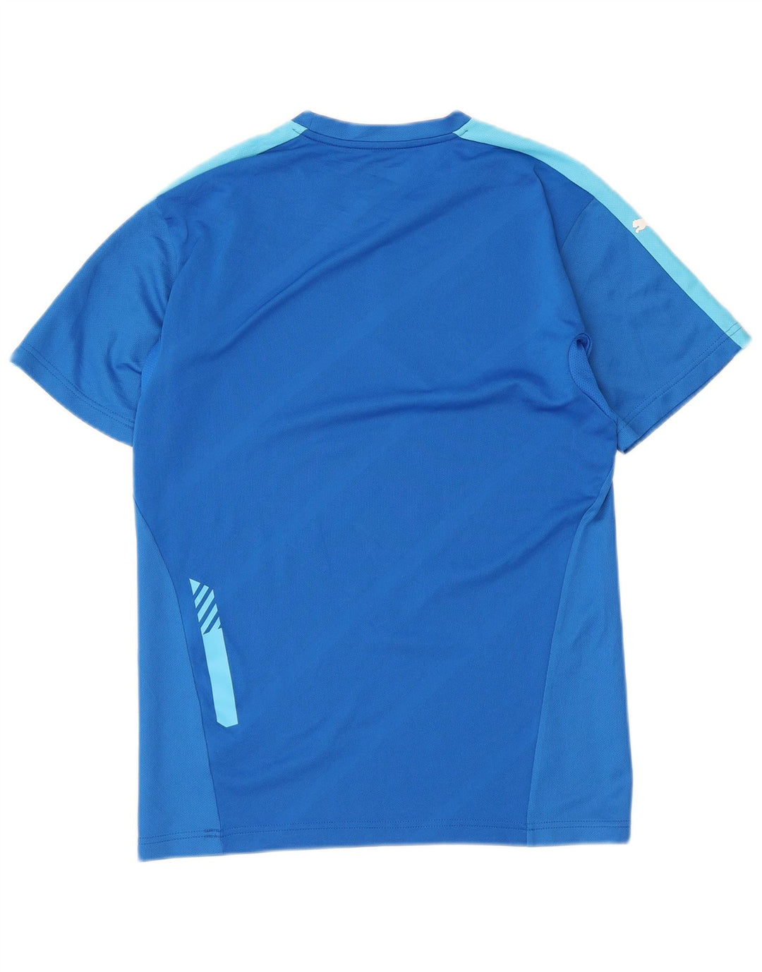 T-shirt da uomo Puma Top in poliestere color block blu medio