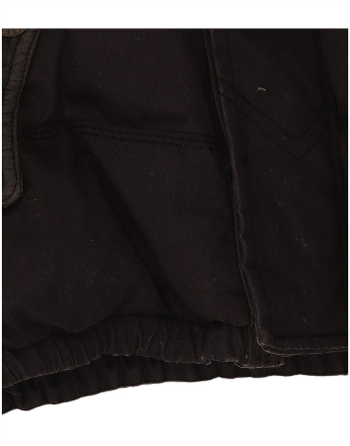 Giacca imbottita con cappuccio da uomo KHUJO UK 40 grande poliestere color block nero