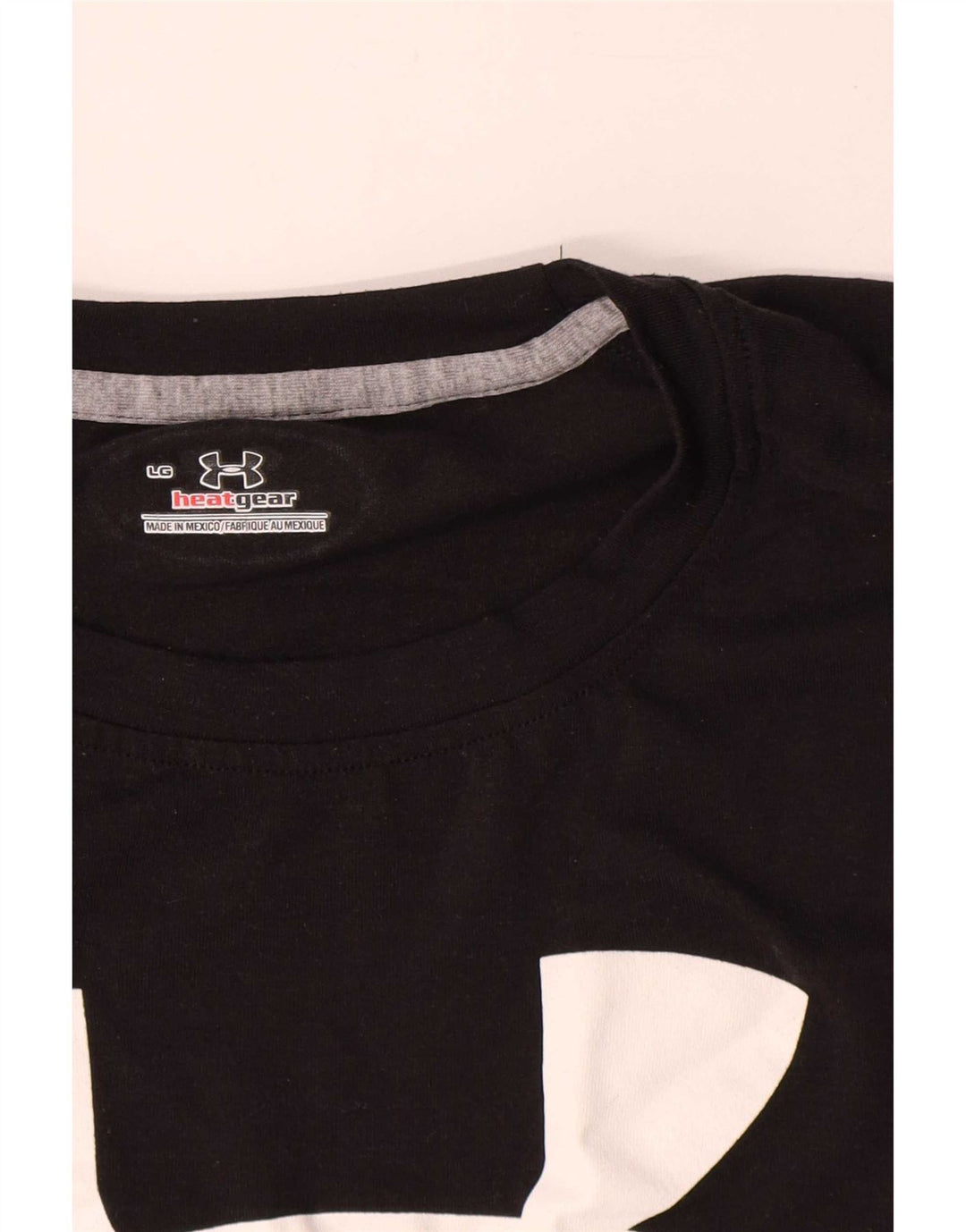 T-shirt grafica da uomo Under Armour Heat Gear Top grande in poliestere nero