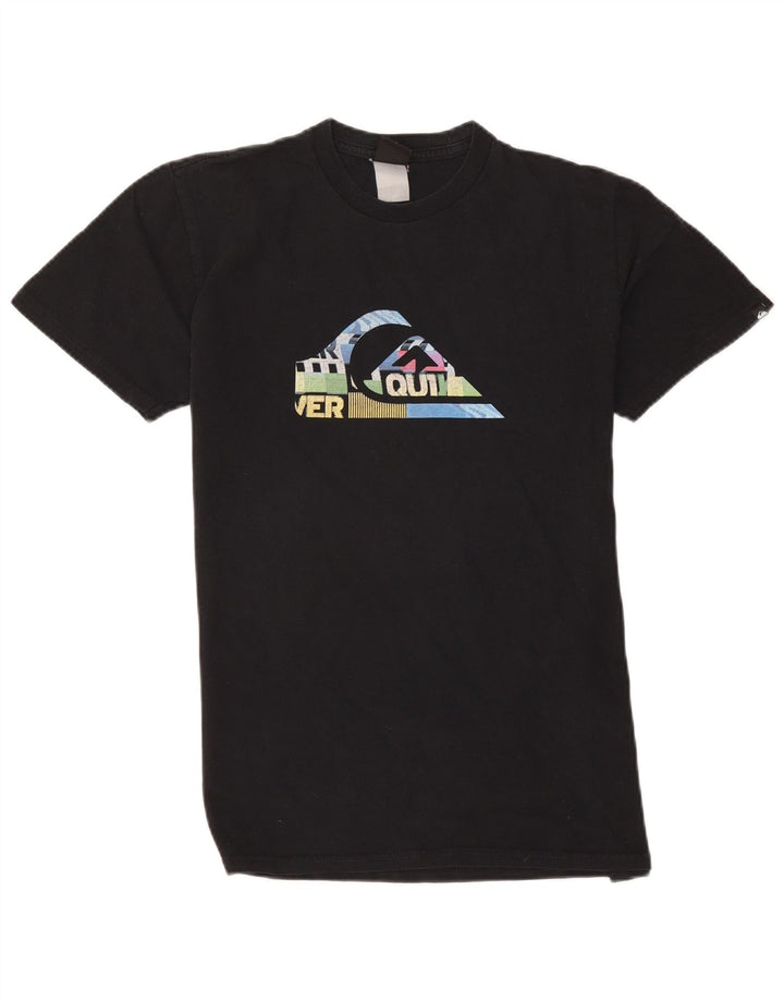 T-shirt grafica da uomo Quiksilver Top piccola nera