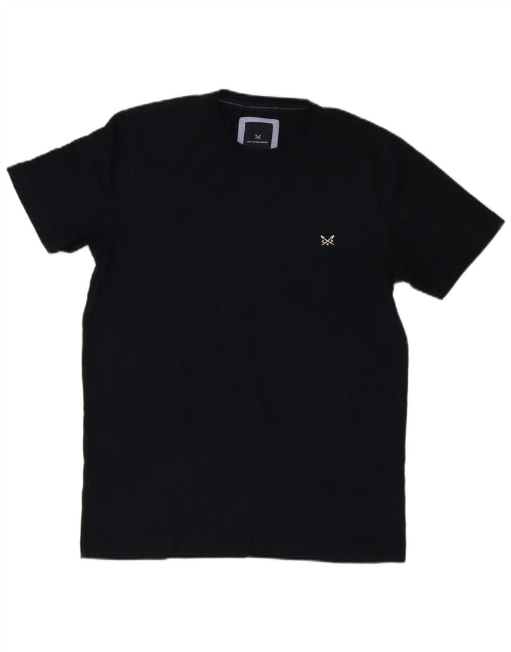 Crew Clothing T-shirt da uomo Top in cotone blu navy medio
