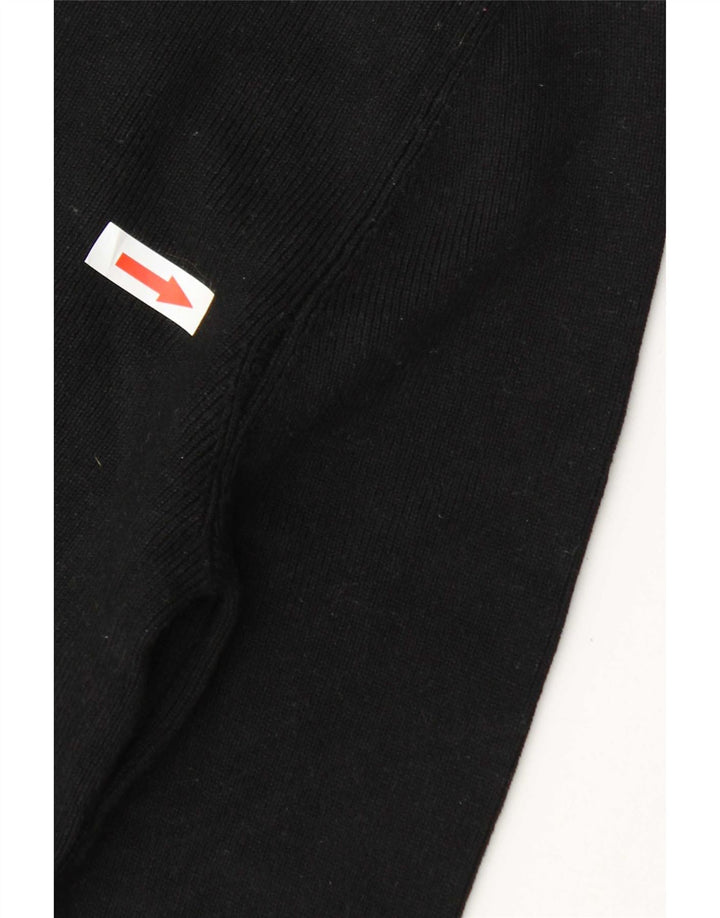 Maglione corto da donna Zara con collo alto UK 12 viscosa nera media