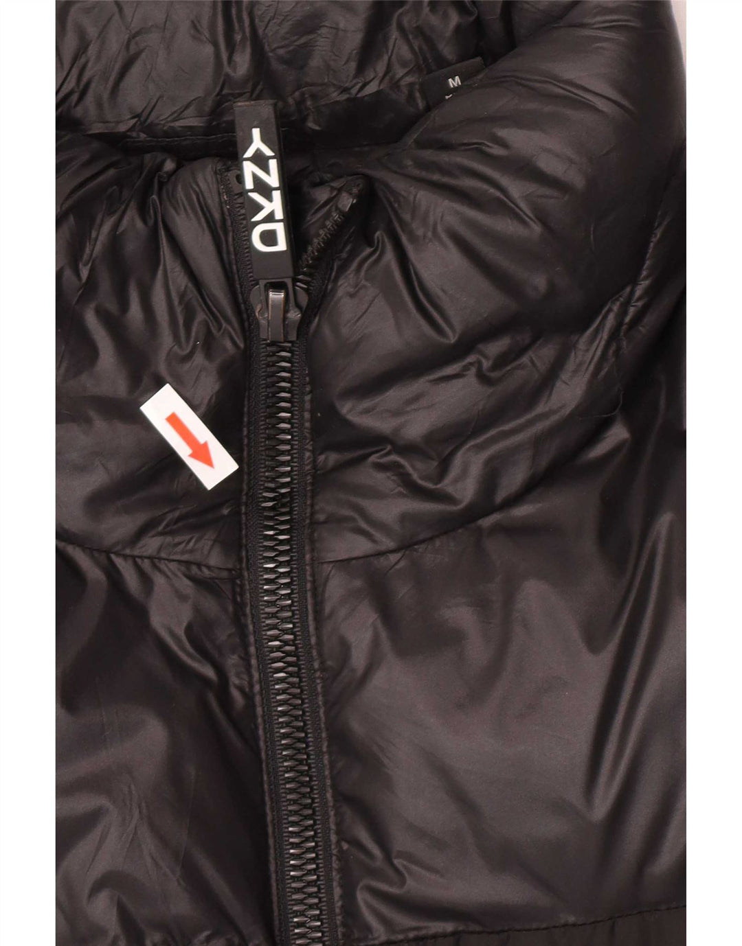 Giacca imbottita grafica da uomo Dkny UK 38 nylon color block nero medio