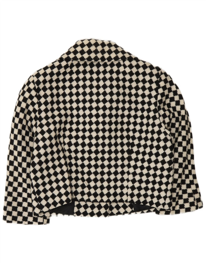 Giacca Bolero da donna con maniche a 3/4 Hobbs UK 12 Lana geometrica nera media