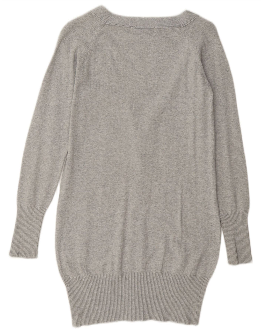 Maglione cardigan da donna Zara UK 10 piccolo cotone grigio
