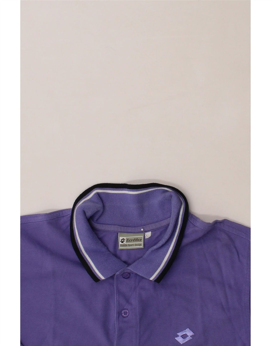 LOTTO Mens Polo Shirt Large Purple Cotton Vintage Lotto and Second-Hand Lotto from Messina Hembry 