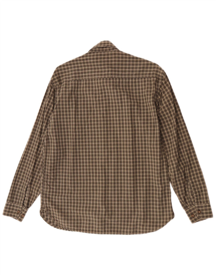 Camicia da uomo Wrangler piccola in cotone a quadri kaki