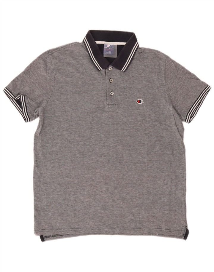 Polo da uomo Champion grande grigia
