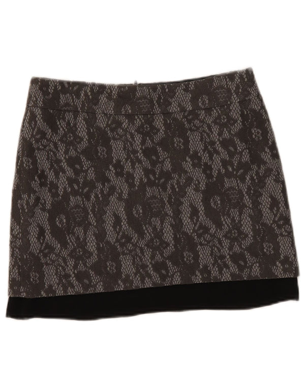 Minigonna da donna MOTIVI UK 6 XS W28 Poliestere floreale grigio
