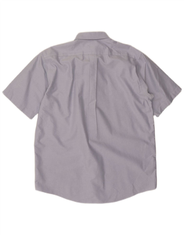 L.L.BEAN Camicia da uomo a maniche corte dal taglio tradizionale taglia 15 1/2 blu medio