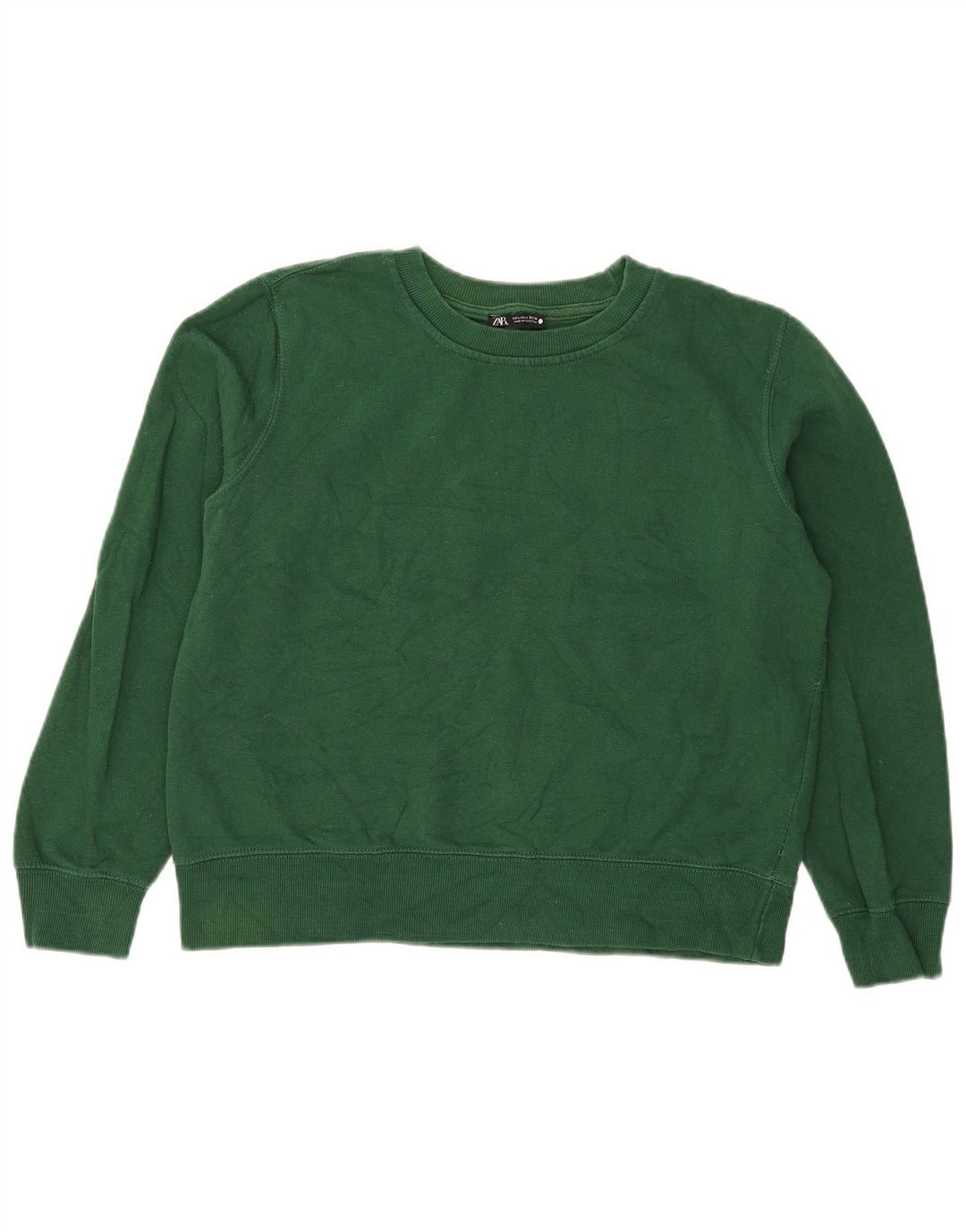 Felpa Zara da donna maglione UK 16 grande cotone verde