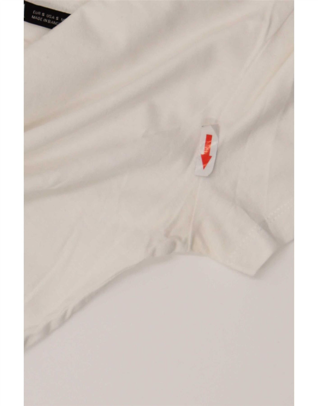T-shirt corta da donna Zara UK 10 piccola bianca