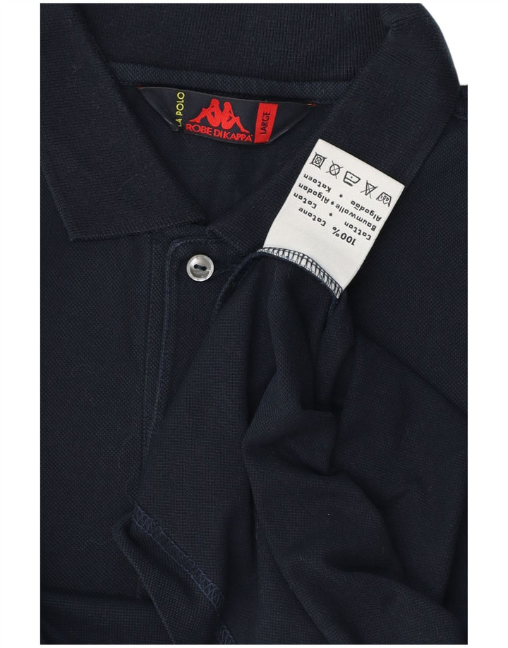 Polo Kappa Uomo Large Blu Navy in cotone
