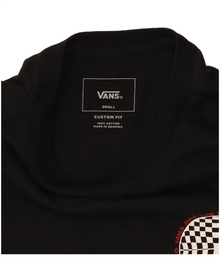 T-shirt grafica da uomo Vans Top Small in cotone nero
