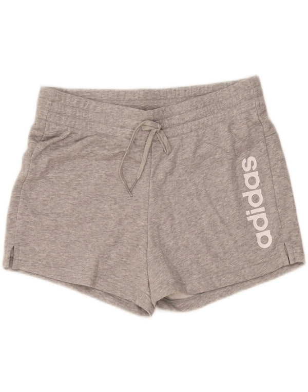 Pantaloncini sportivi grafici da donna Adidas UK 14 grandi grigi screziati