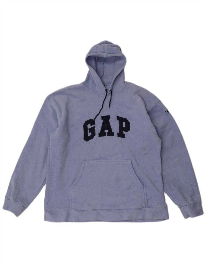 Maglione in pile con cappuccio grafico da uomo Gap grande blu