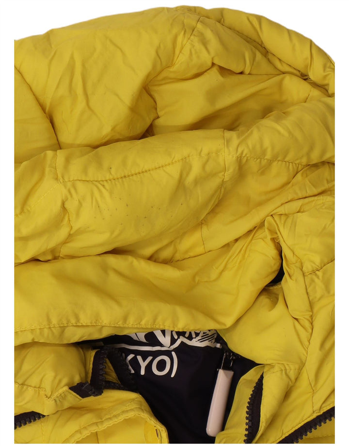 Giacca imbottita con cappuccio da donna Superdry UK 10 Small Giallo Poliestere