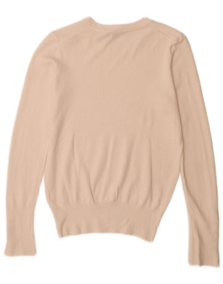 Maglione maglione con scollo a barca da donna Zara UK 10 piccolo bianco