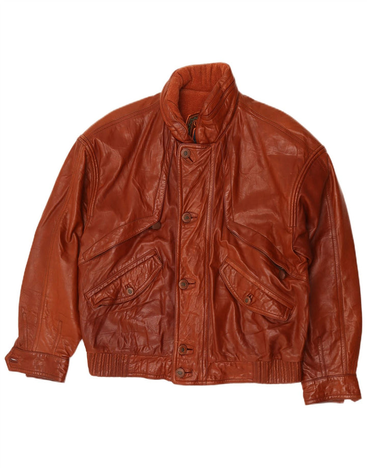 Giacca in pelle da uomo Gimo UK 42 XL Marrone