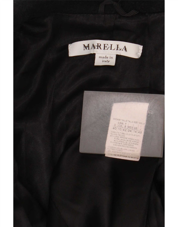 Soprabito da donna Marella UK 14 grande lana vergine nera