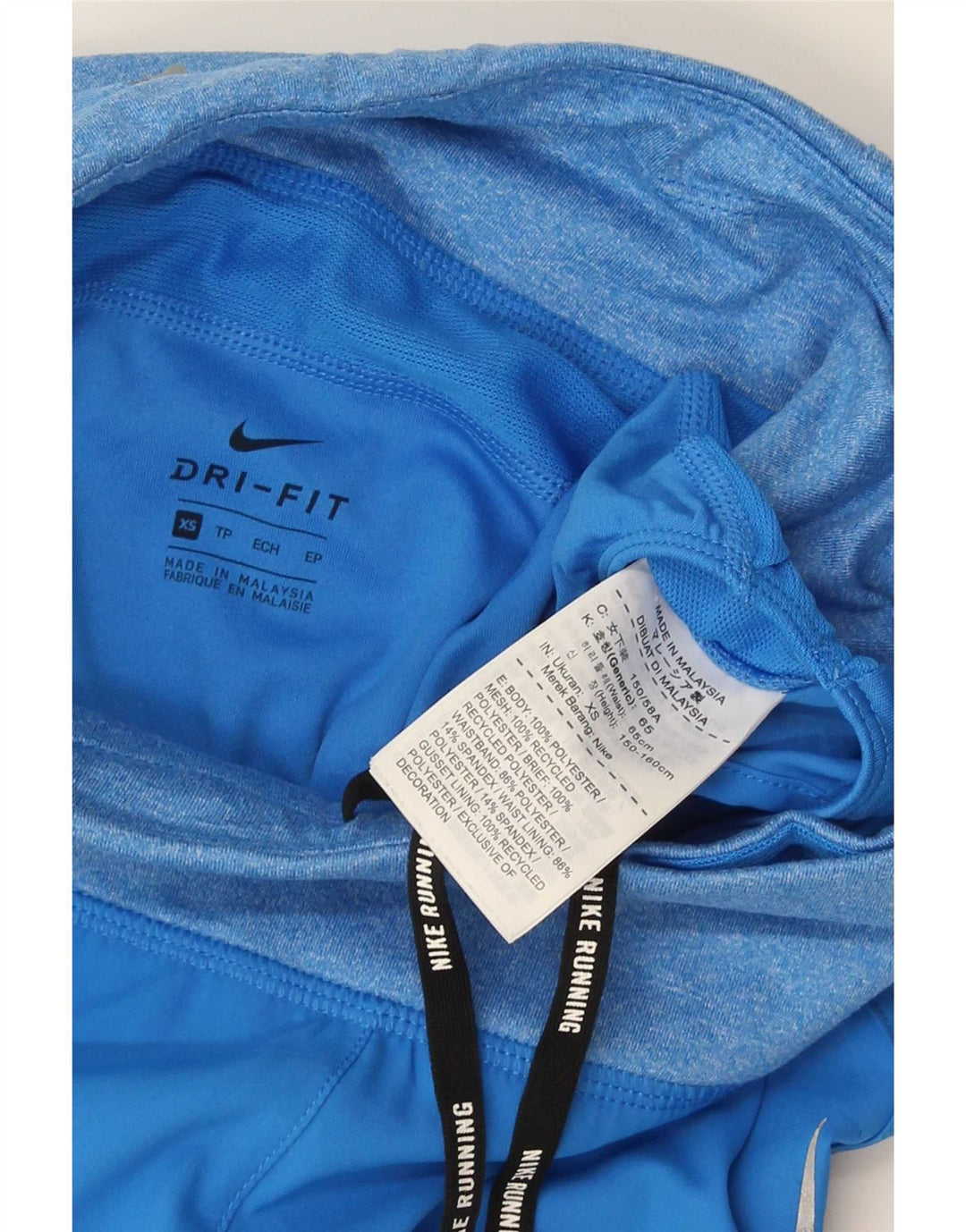Pantaloncini sportivi Nike da donna Dri Fit UK 4 XS blu poliestere