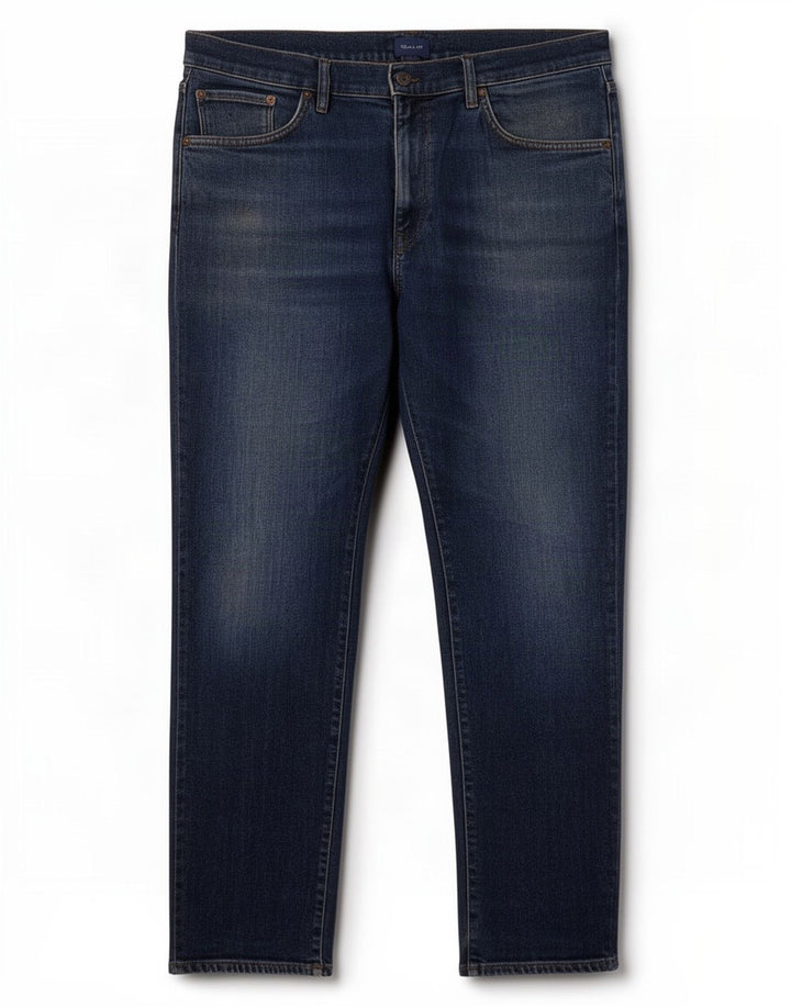 Jeans dritti da uomo Gant W38 L32 in cotone blu