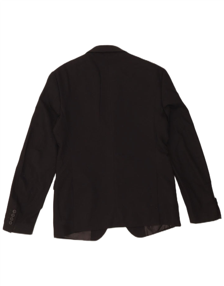 Giacca blazer a 2 bottoni da uomo Zara EU 48 viscosa nera media