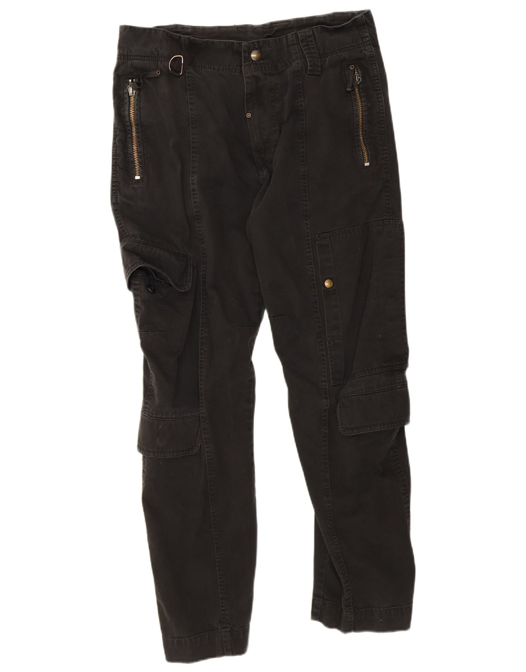 Pantaloni cargo dritti da uomo Diesel W32 L30 in cotone nero