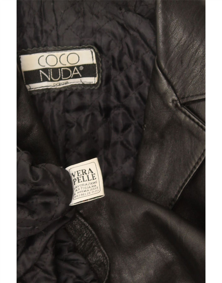 Giacca Blazer a 3 Bottoni da Donna Lavorazione Artigiana UK 14 Media Nera