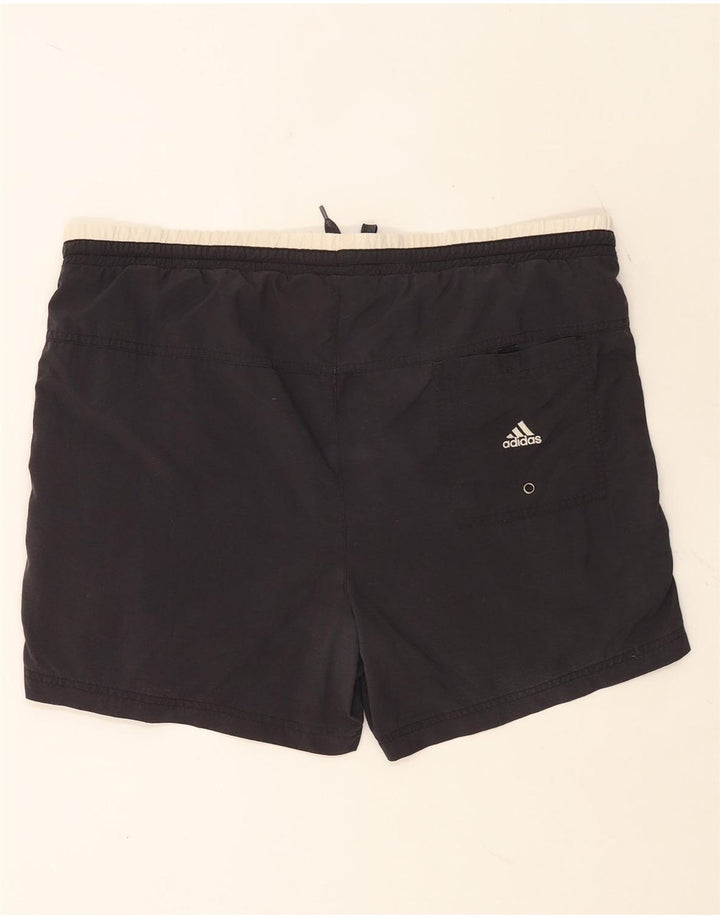 Pantaloncini da bagno da uomo Adidas medi neri in poliestere