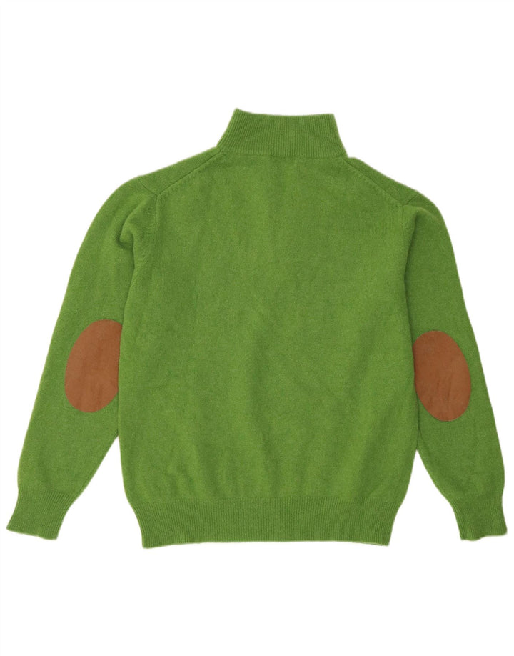 Maglione da donna con collo con zip Gant UK 16 Lana d'agnello verde grande