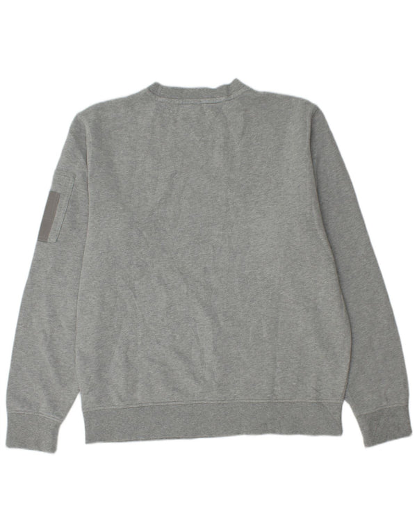 TOMMY HILFIGER Felpa da uomo vintage fit maglione XL cotone grigio