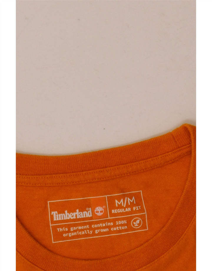T-shirt grafica da uomo con vestibilità regolare Timberland, cotone arancione medio
