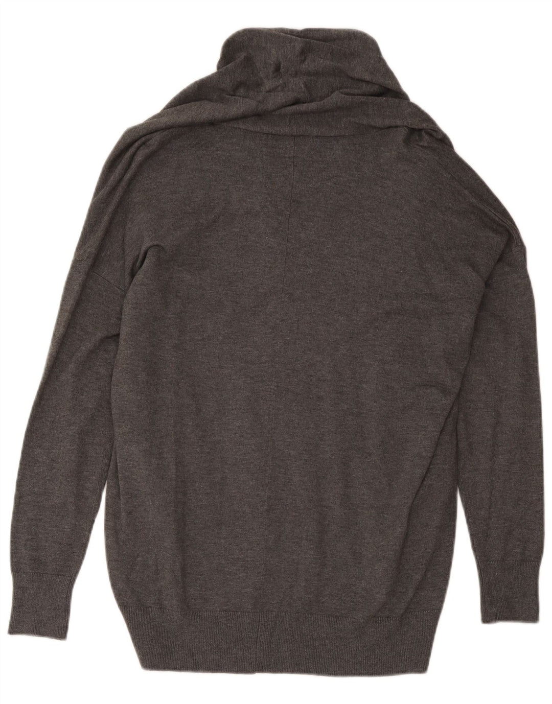 Maglione cardigan oversize da donna Zara UK 16 grande viscosa grigia