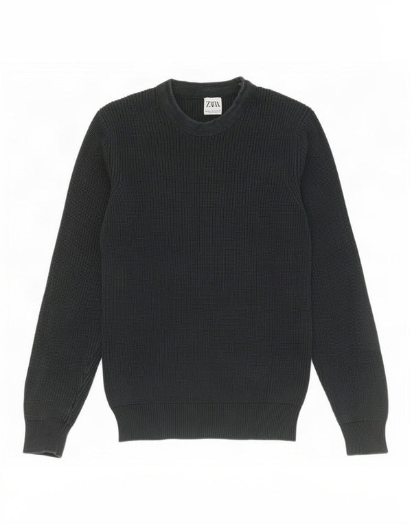 Maglione maglione girocollo da uomo Zara verde medio