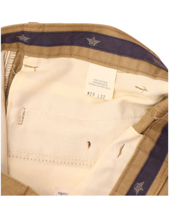 DOCKERS Pantaloni chino con pegging da uomo W29 L32 in cotone beige